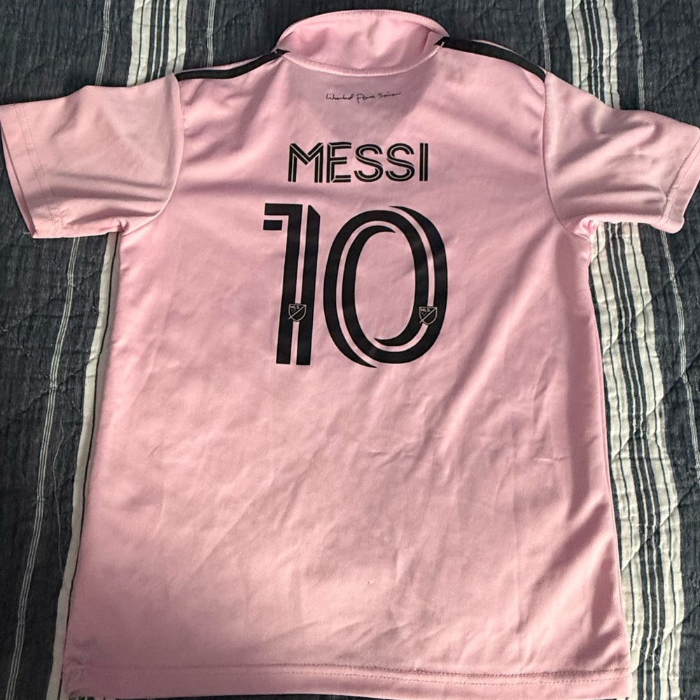 Messi InterMiami Pink Soccer youth jersey
